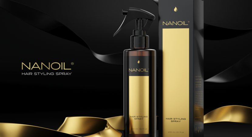 Nanoil hair styling spray